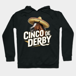 Funny Taco Horse Racing Vintage Cinco De Derby Horse Hoodie